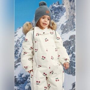Kuling girls snowsuit with cherries cream 104cm
